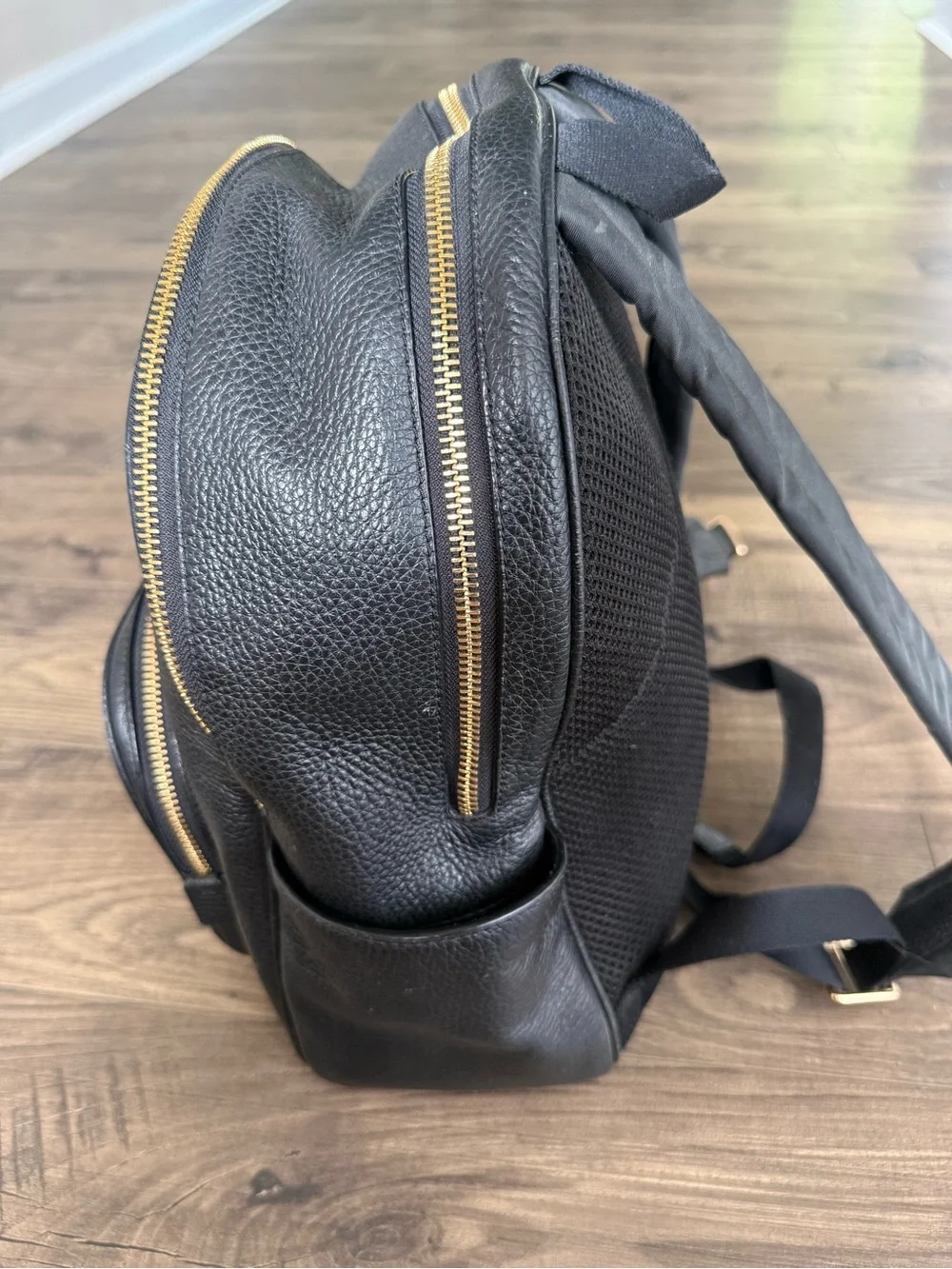 Coach Black Pebbled Leather Mini Backpack with Gold Hardware